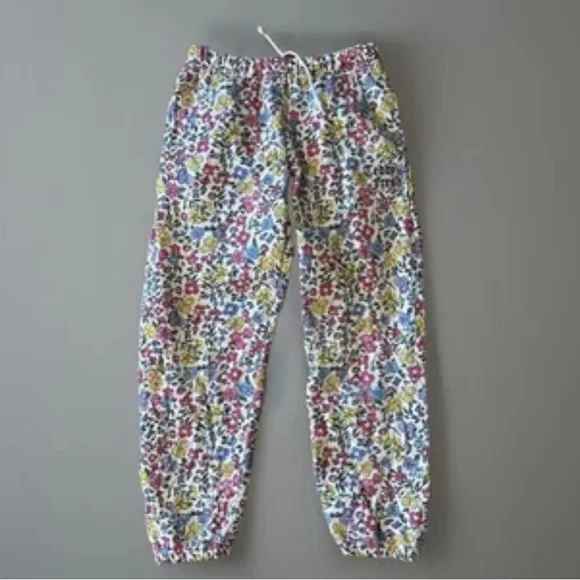 VTG Teddy Fresh Women's Floral/White Grandma Jogger Sweatpants SMALL-Patch Logo - Picture 1 of 13